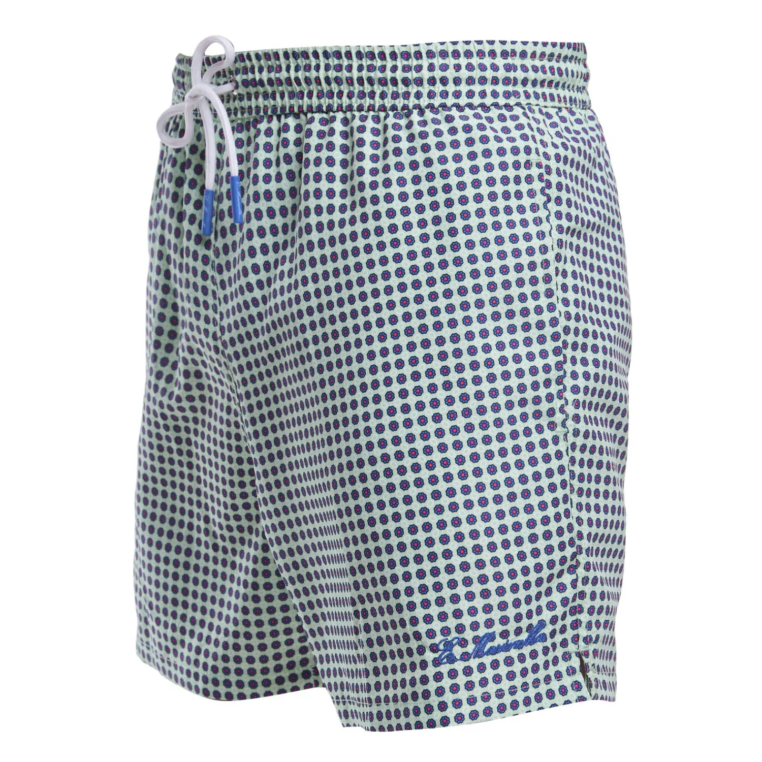E.Marinella Costumi Da Uomo|COSTUME DA BAGNO VERDE CHIARO Microfantasia fiore
