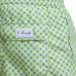 E.Marinella Costumi Da Uomo|COSTUME DA BAGNO VERDE CHIARO Microfanatsia fiore