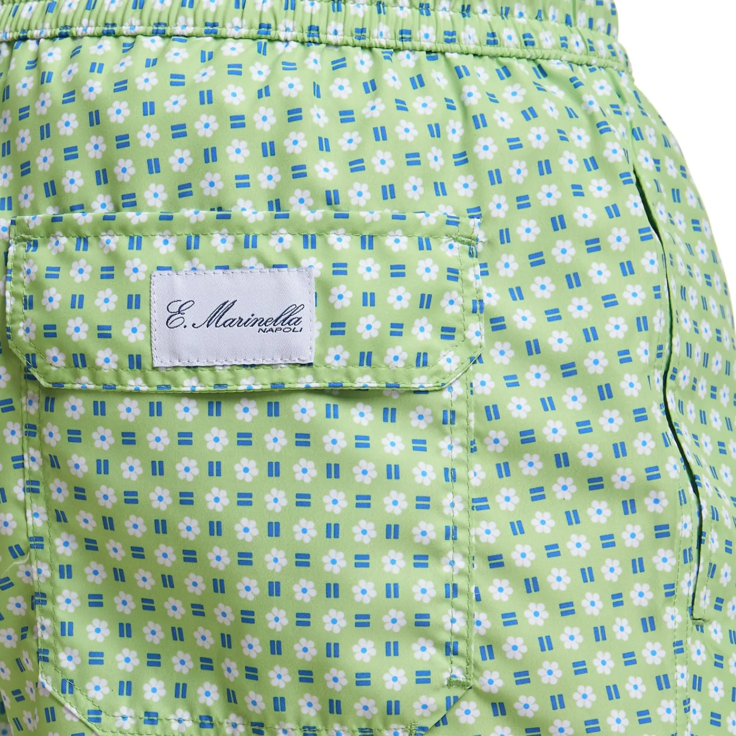 E.Marinella Costumi Da Uomo|COSTUME DA BAGNO VERDE CHIARO Microfanatsia fiore