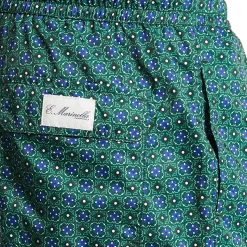 E.Marinella Costumi Da Uomo|COSTUME DA BAGNO VERDE Macrofantasia fiore