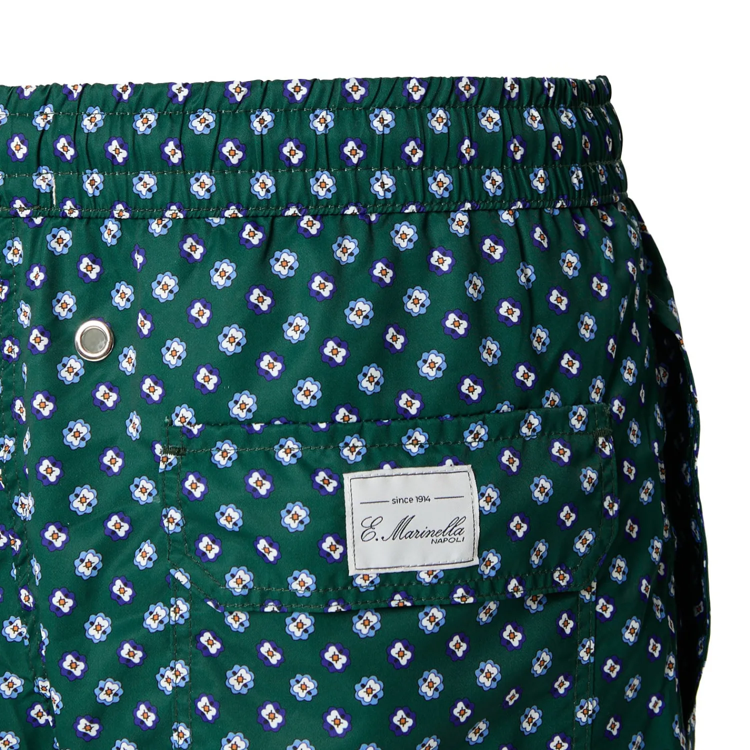 E.Marinella Costumi Da Uomo|COSTUME DA BAGNO VERDE SCURO Microfantasia fiore
