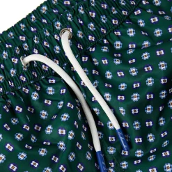 E.Marinella Costumi Da Uomo|COSTUME DA BAGNO VERDE SCURO Microfantasia fiore