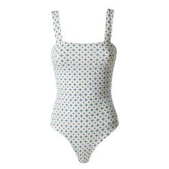 E.Marinella COSTUMI DA BAGNO|COSTUME INTERO BLU Microfantasia floreale