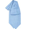 E.Marinella Ascot|CRAVATTA ASCOT IN SETA AZZURRA Microfantasia fiore