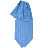 E.Marinella Ascot|CRAVATTA ASCOT IN SETA BLUETTE Microfantasia fiore