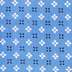 E.Marinella Ascot|CRAVATTA ASCOT IN SETA BLUETTE Microfantasia fiore