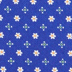 E.Marinella Ascot|CRAVATTA ASCOT IN SETA BLUETTE Microfantasia fiore