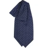 E.Marinella Ascot|CRAVATTA ASCOT IN SETA BLU SCURO Microfantasia fiore