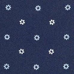 E.Marinella Ascot|CRAVATTA ASCOT IN SETA BLU SCURO Microfantasia fiore
