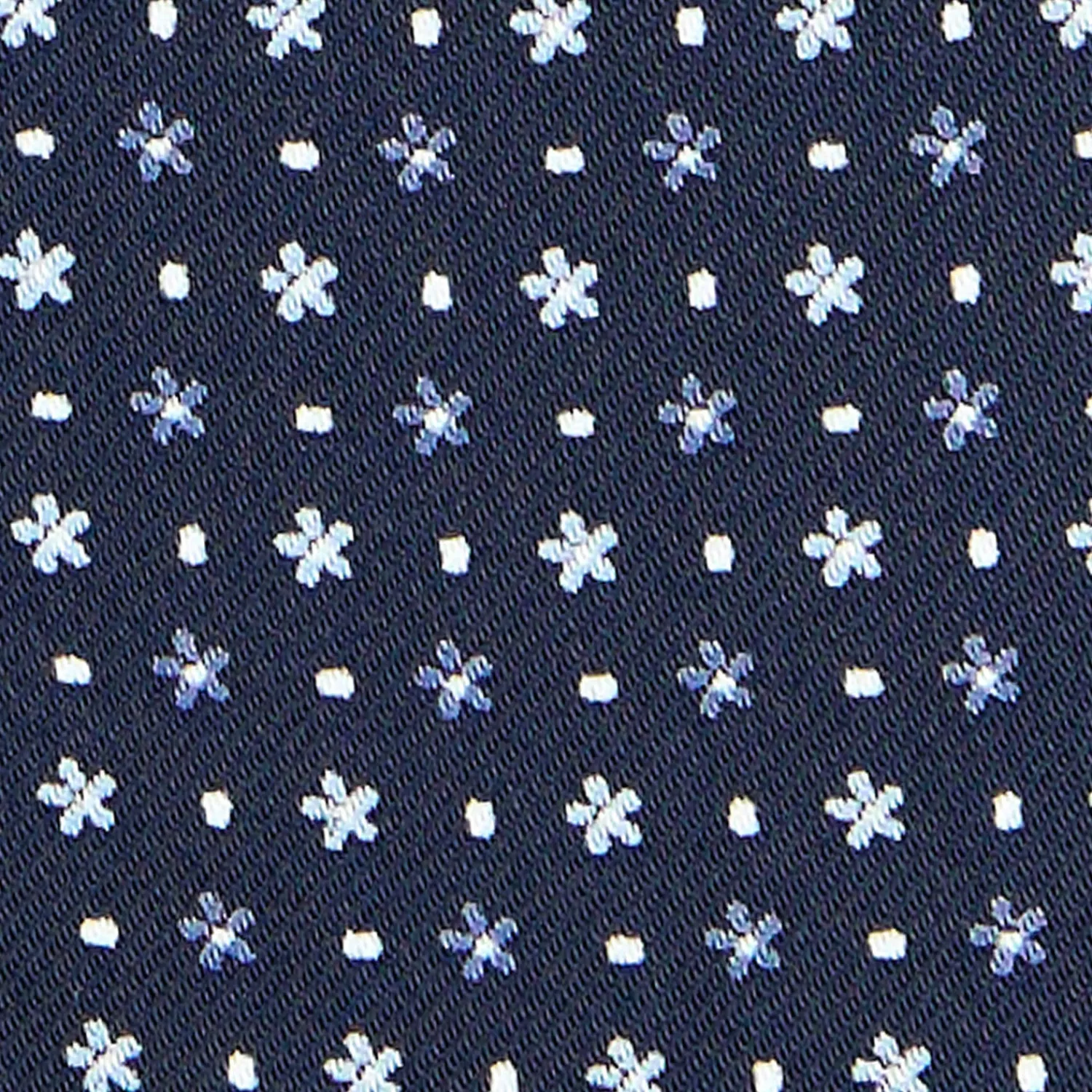 E.Marinella Ascot|CRAVATTA ASCOT IN SETA BLU SCURO Microfantasia fiore