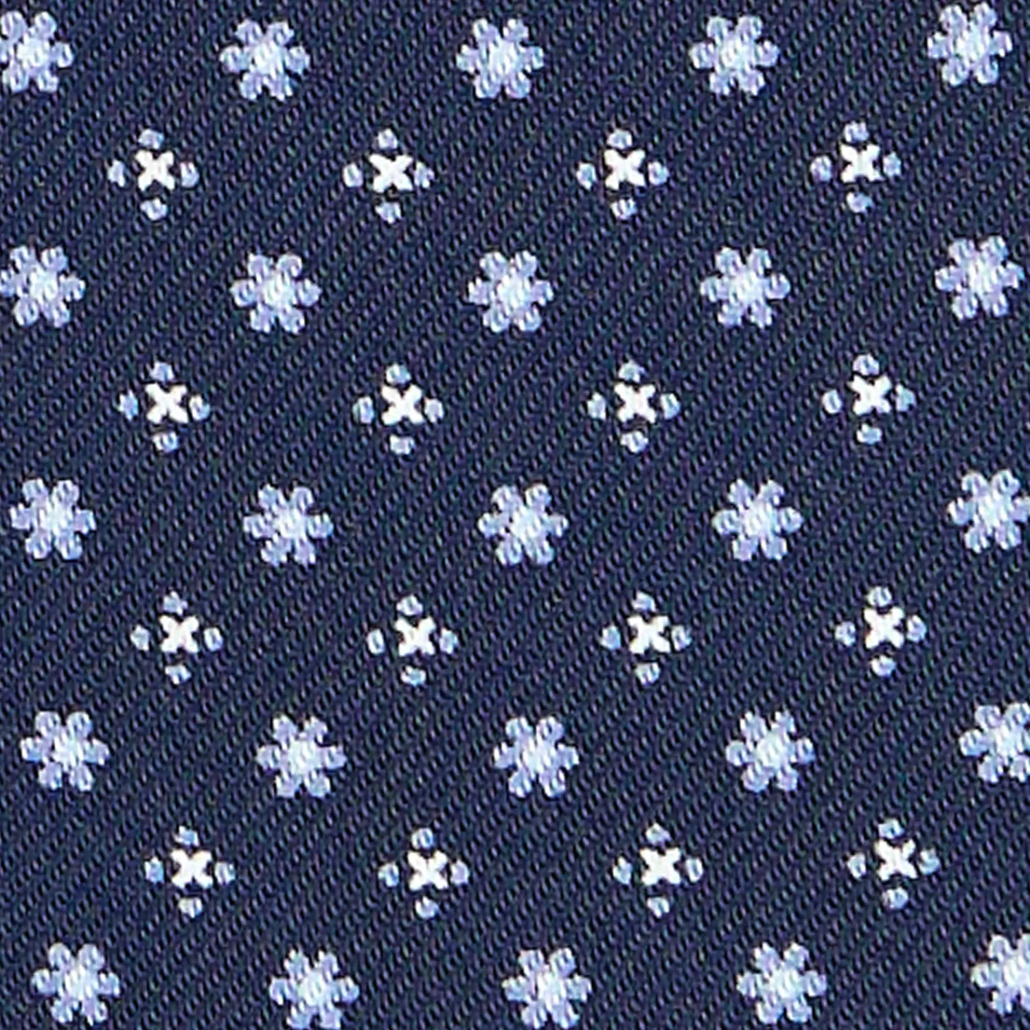 E.Marinella Ascot|CRAVATTA ASCOT IN SETA BLU SCURO Microfantasia fiore