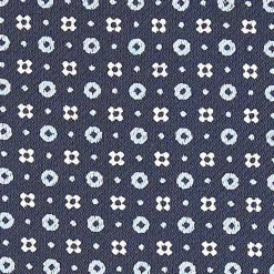 E.Marinella Ascot|CRAVATTA ASCOT IN SETA BLU SCURO Microfantasia fiore