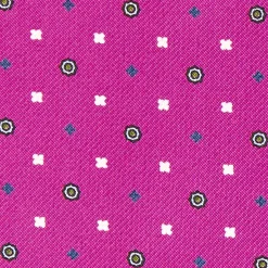 E.Marinella Ascot|CRAVATTA ASCOT IN SETA FUCSIA Microfantasia fiore