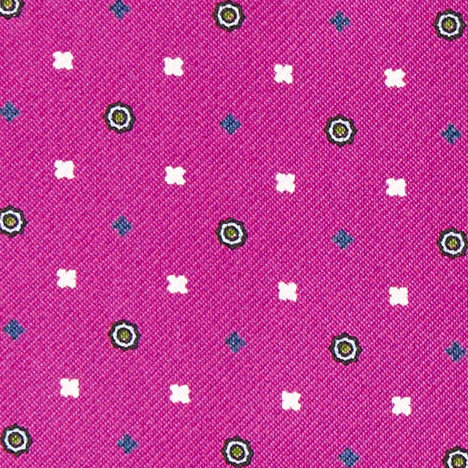 E.Marinella Ascot|CRAVATTA ASCOT IN SETA FUCSIA Microfantasia fiore