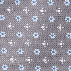 E.Marinella Ascot|CRAVATTA ASCOT IN SETA GRIGIO SCURO Microfantasia fiore