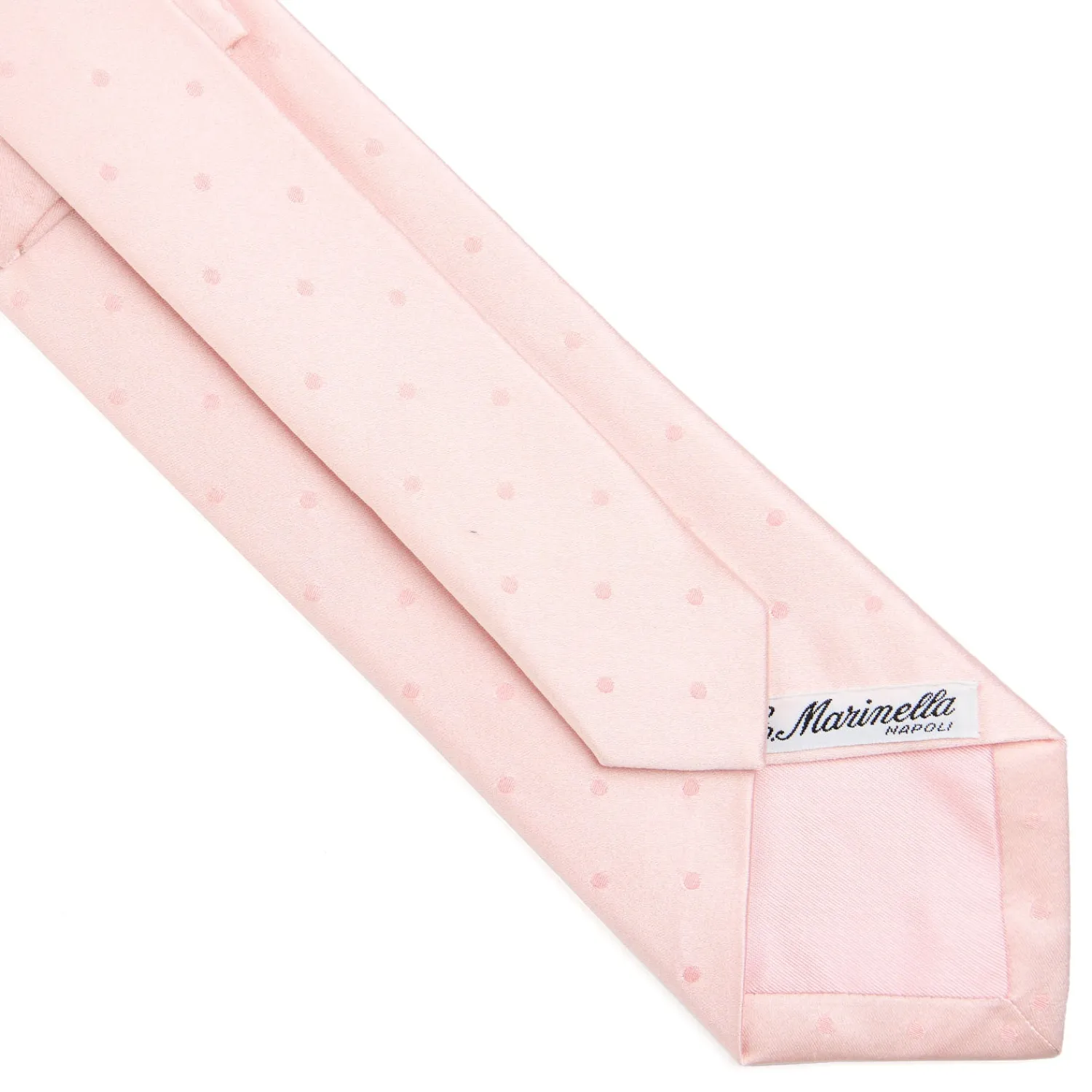 E.Marinella CRAVATTE|Accessori Per I Testimoni|CRAVATTA CERIMONIA IN RASO DI SETA ROSA Pois