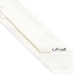 E.Marinella CRAVATTE|Cravatte Pois|CRAVATTA CERIMONIA IN RASO DI SETA BIANCA Pois