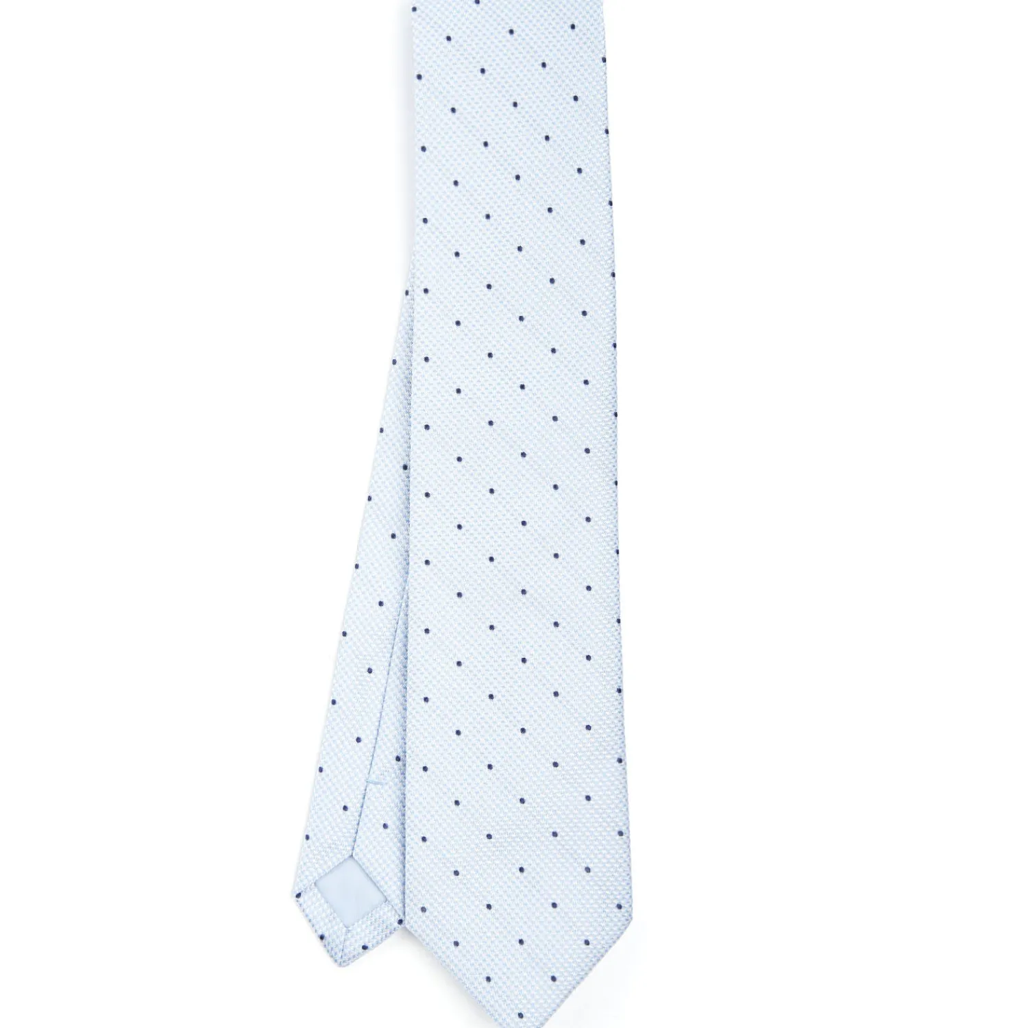 E.Marinella CRAVATTE|Cravatte In Seta Jacquard|CRAVATTA CERIMONIA IN SETA JACQUARD AZZURRA Pois