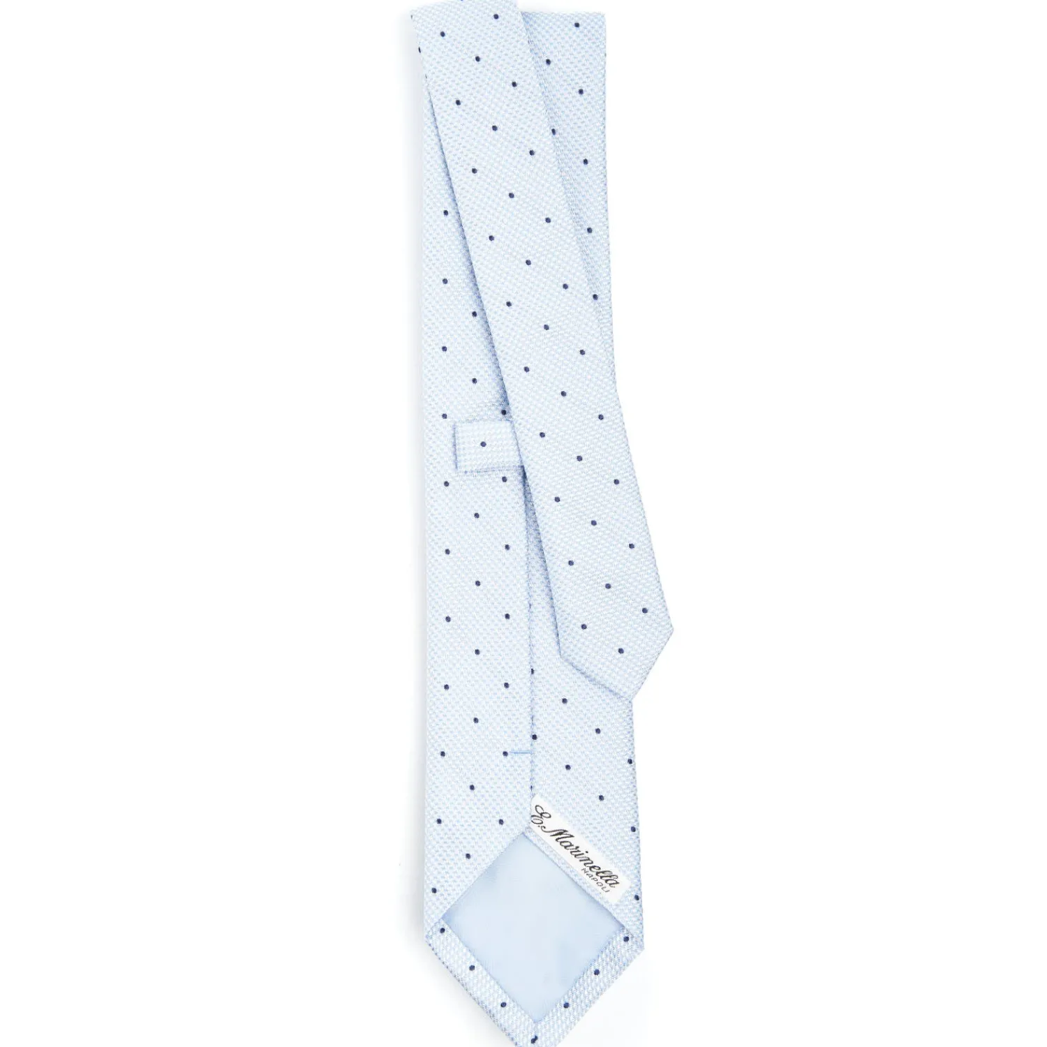 E.Marinella CRAVATTE|Cravatte In Seta Jacquard|CRAVATTA CERIMONIA IN SETA JACQUARD AZZURRA Pois