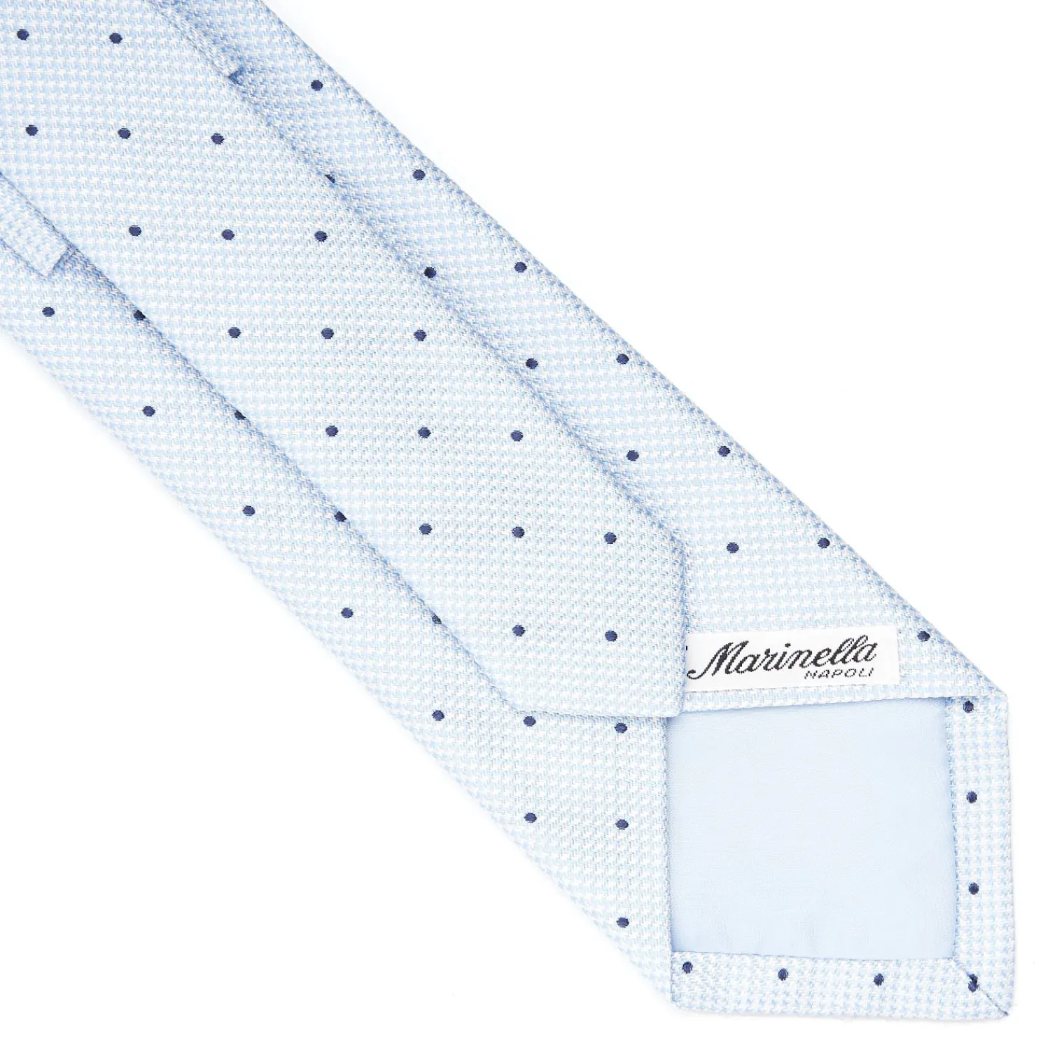E.Marinella CRAVATTE|Cravatte In Seta Jacquard|CRAVATTA CERIMONIA IN SETA JACQUARD AZZURRA Pois