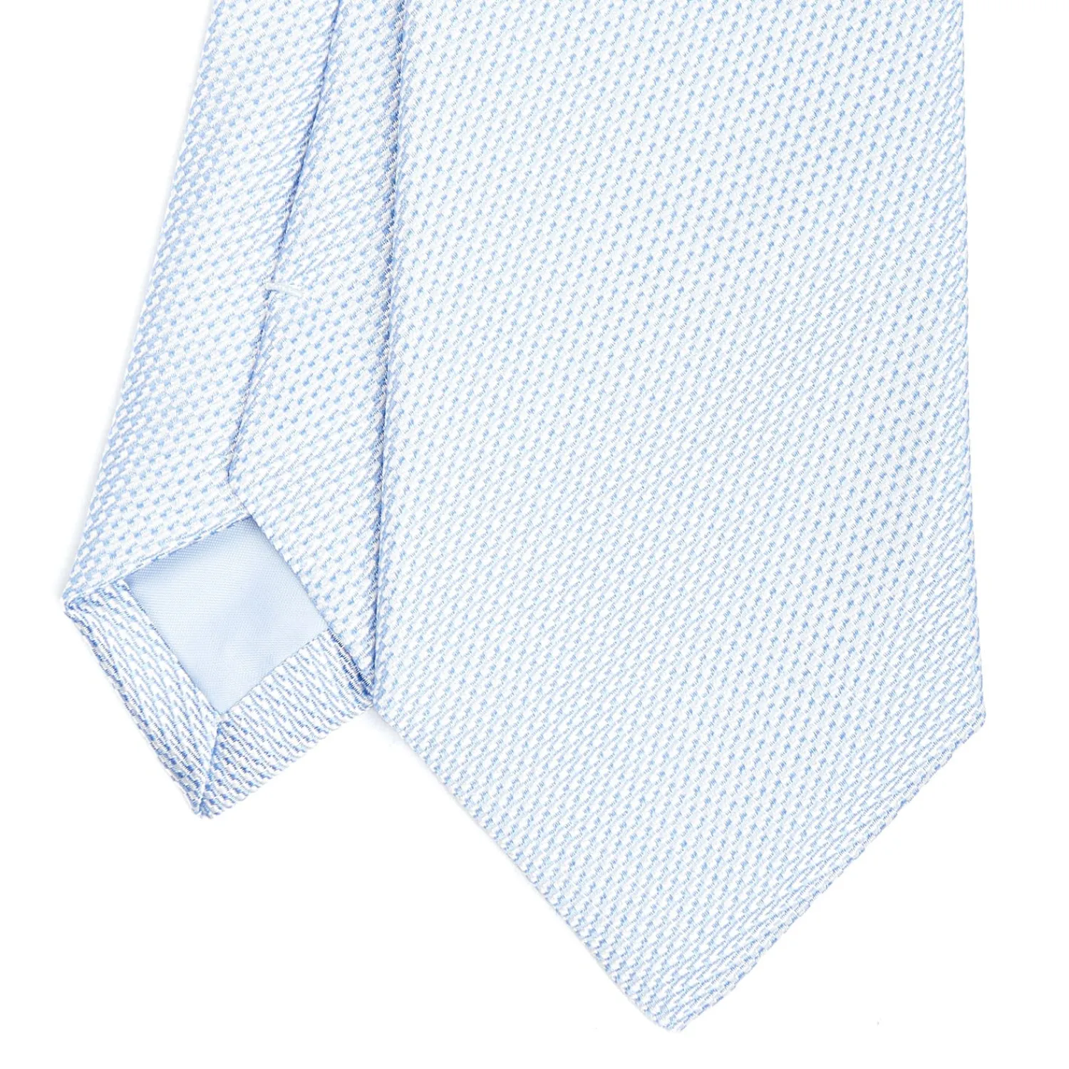 E.Marinella CRAVATTE|Cravatte In Seta Jacquard|CRAVATTA CERIMONIA IN SETA JACQUARD AZZURRA Microfantasia geometrica