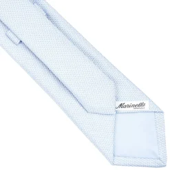 E.Marinella CRAVATTE|Cravatte In Seta Jacquard|CRAVATTA CERIMONIA IN SETA JACQUARD AZZURRA Microfantasia geometrica