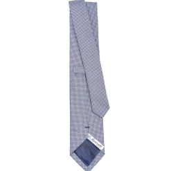 E.Marinella CRAVATTE|Cravatte In Seta Jacquard|CRAVATTA CERIMONIA IN SETA JACQUARD BLU Microfantasia geometrica