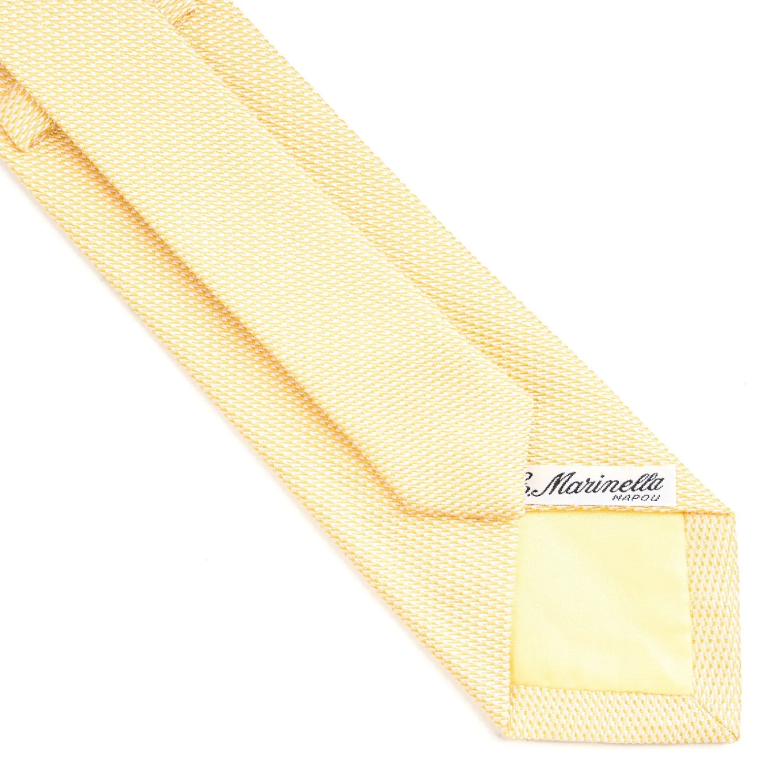 E.Marinella CRAVATTE|Cravatte In Seta Jacquard|CRAVATTA CERIMONIA IN SETA JACQUARD GIALLA Microfantasia geometrica
