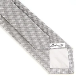 E.Marinella CRAVATTE|Cravatte In Seta Jacquard|CRAVATTA CERIMONIA IN SETA JACQUARD GRIGIO CHIARO Microfantasia geometrica