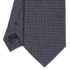 E.Marinella CRAVATTE|Accessori Per Il Padre Degli Sposi|CRAVATTA CERIMONIA IN SETA JACQUARD BLU SCURO Microfanatsia geometrica