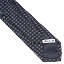 E.Marinella CRAVATTE|Accessori Per Il Padre Degli Sposi|CRAVATTA CERIMONIA IN SETA JACQUARD BLU SCURO Microfanatsia geometrica