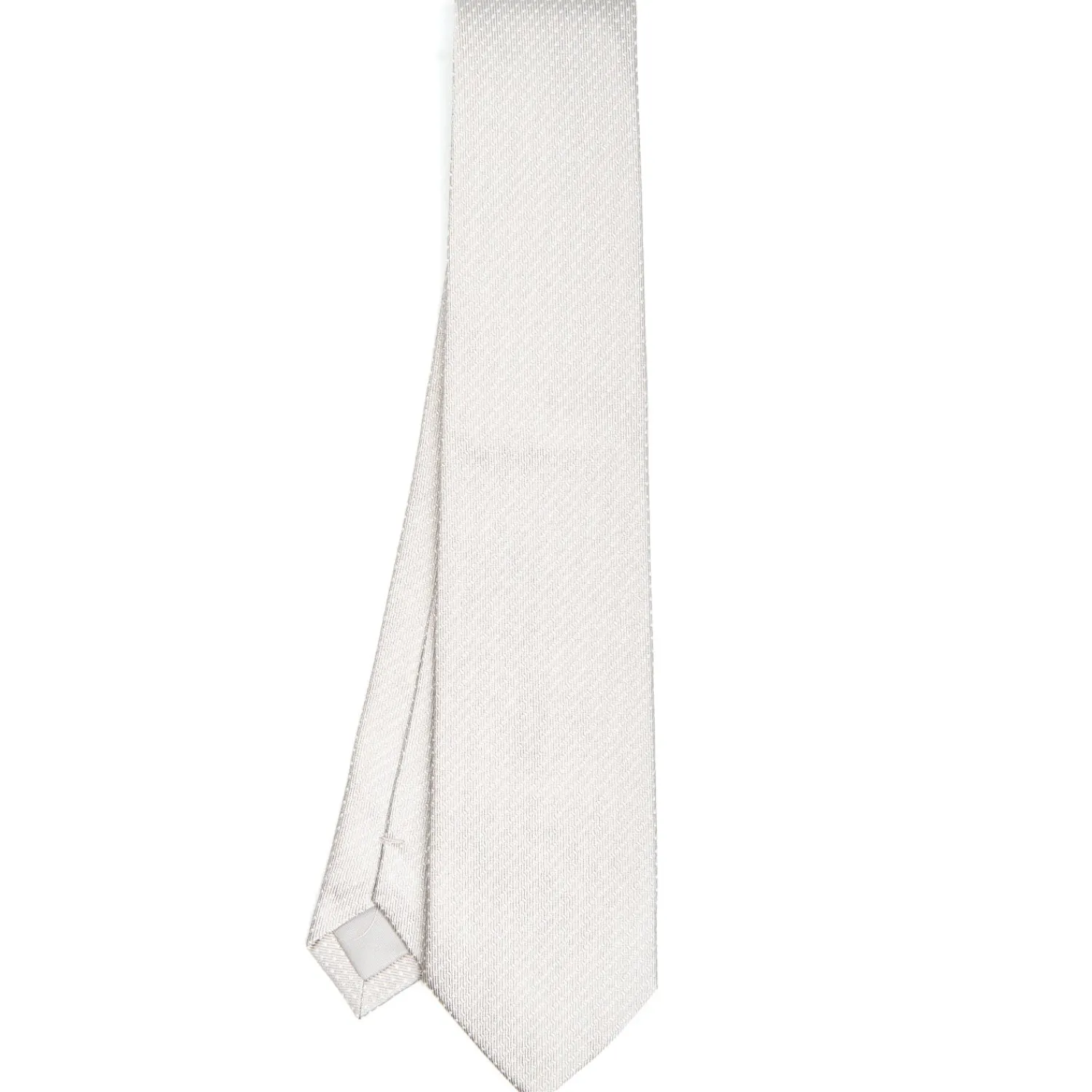 E.Marinella CRAVATTE|Cravatte In Seta Jacquard|CRAVATTA CERIMONIA IN SETA JACQUARD GRIGIO CHIARO Microfantasia geometrica