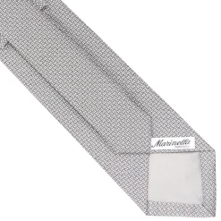 E.Marinella CRAVATTE|Cravatte In Seta Jacquard|CRAVATTA CERIMONIA IN SETA JACQUARD GRIGIO CHIARO Microfantasia geometrica