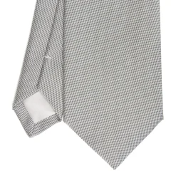 E.Marinella CRAVATTE|CRAVATTA CERIMONIA IN SETA JACQUARD GRIGIO CHIARO Microfantasia geoemtrica