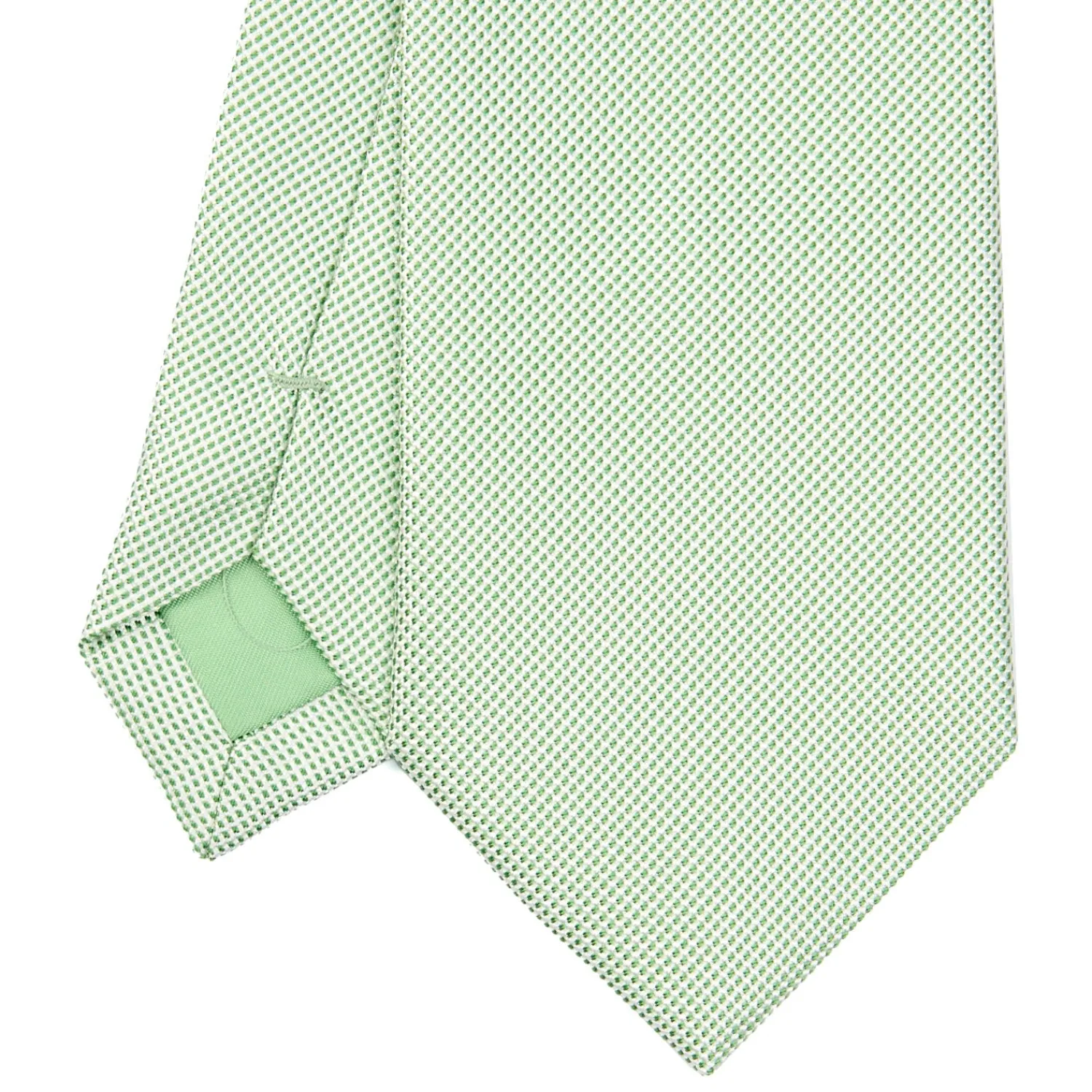 E.Marinella CRAVATTE|Cravatte In Seta Jacquard|CRAVATTA CERIMONIA IN SETA JACQUARD VERDE CHIARO Microfantasia geometrica