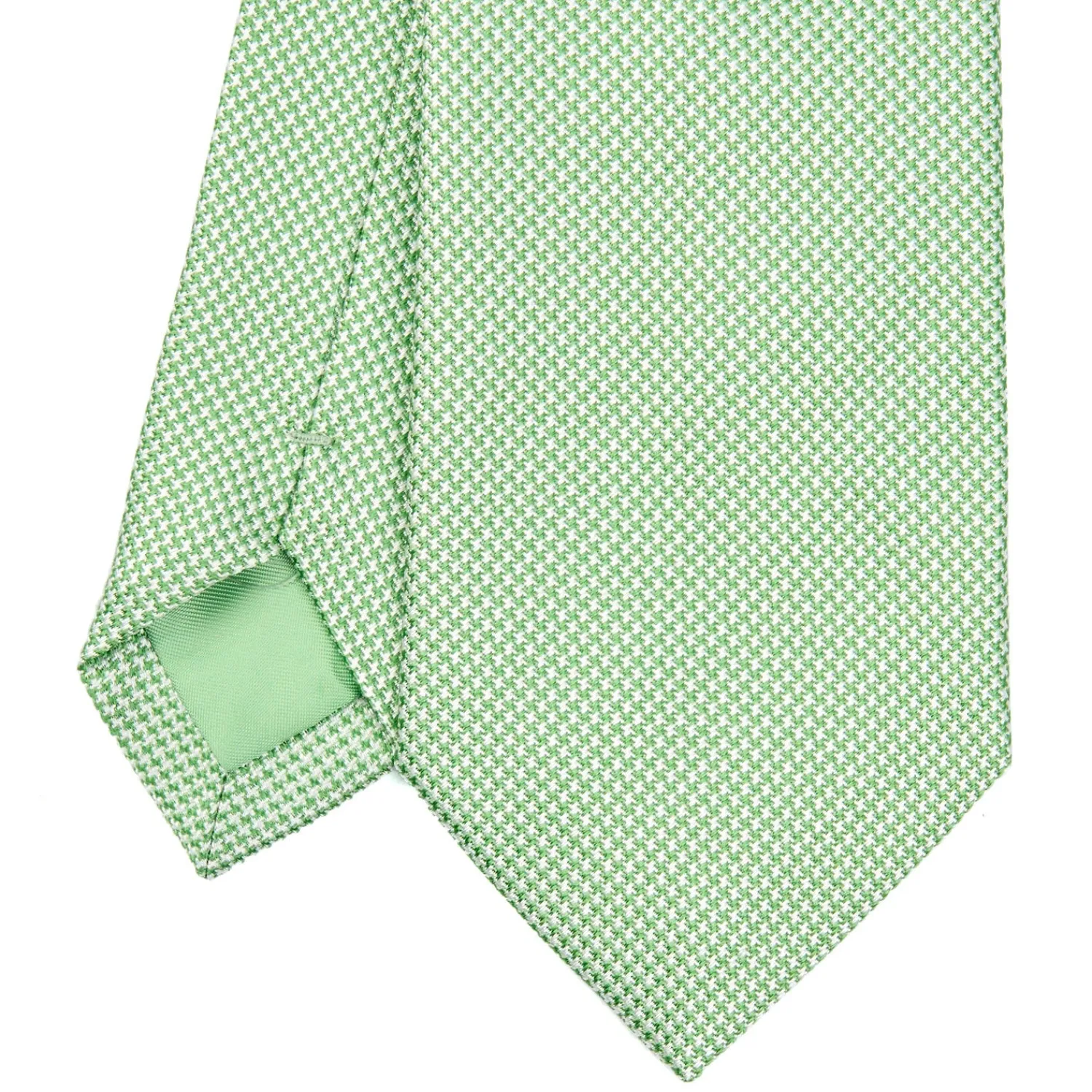 E.Marinella CRAVATTE|Cravatte In Seta Jacquard|CRAVATTA CERIMONIA IN SETA JACQUARD VERDE CHIARO Microfantasia geometrica
