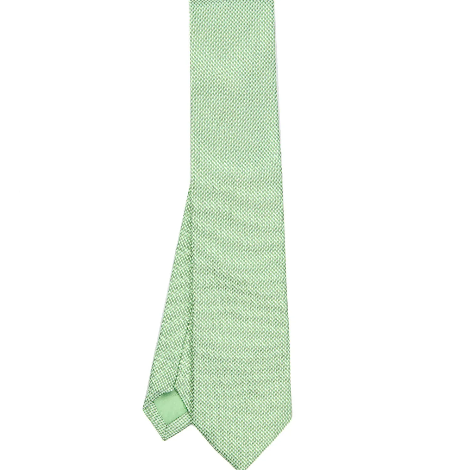 E.Marinella CRAVATTE|Cravatte In Seta Jacquard|CRAVATTA CERIMONIA IN SETA JACQUARD VERDE CHIARO Microfantasia geometrica