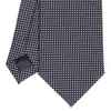 E.Marinella CRAVATTE|CRAVATTA CERIMONIA IN SETA JACQUARD BLU SCURO Microfantasia geometrica