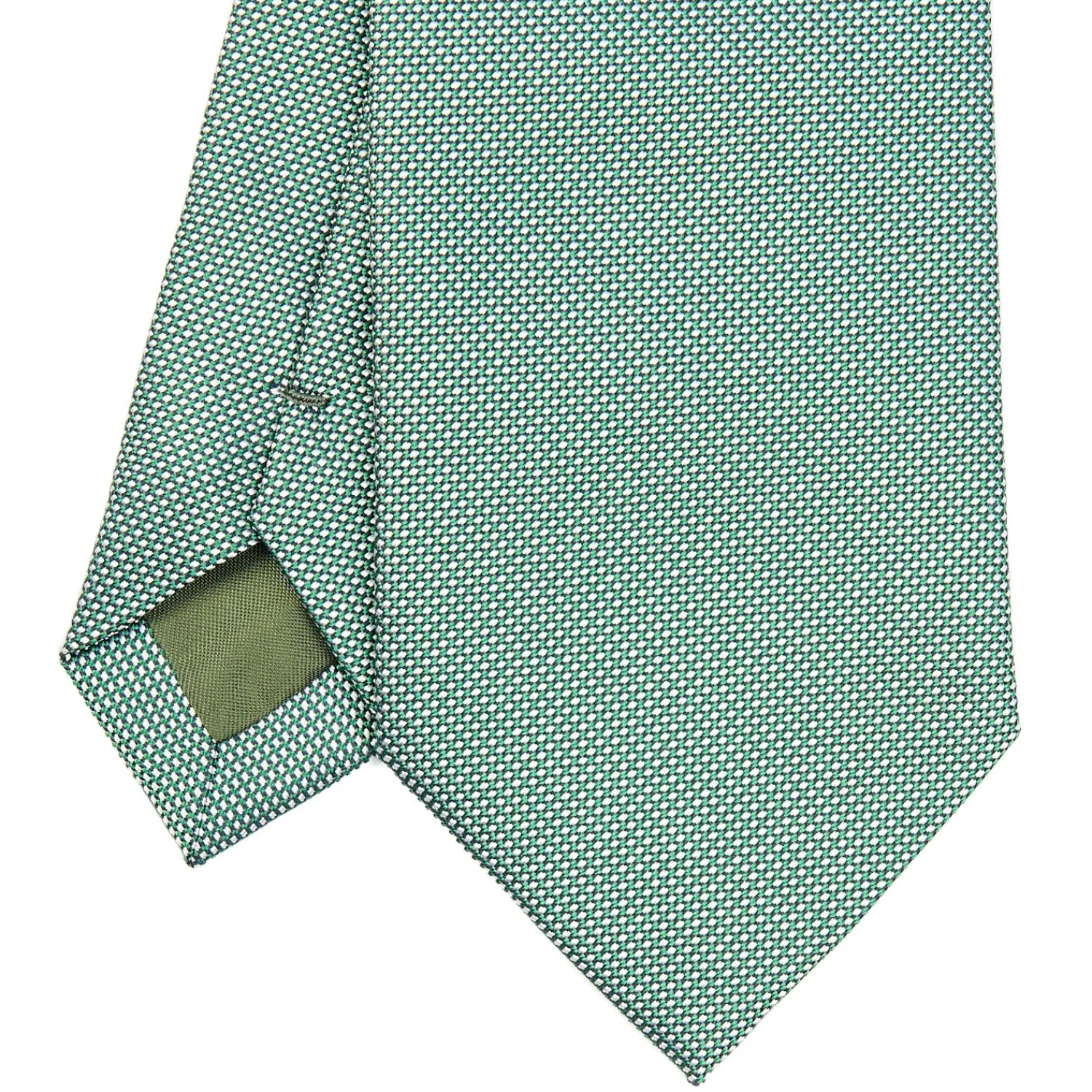 E.Marinella CRAVATTE|Cravatte In Seta Jacquard|CRAVATTA CERIMONIA IN SETA JACQUARD VERDE CHIARO Microfantasia geometrica