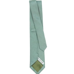 E.Marinella CRAVATTE|Cravatte In Seta Jacquard|CRAVATTA CERIMONIA IN SETA JACQUARD VERDE CHIARO Microfantasia geometrica