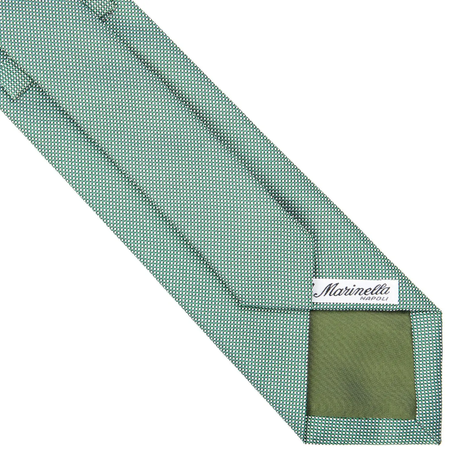 E.Marinella CRAVATTE|Cravatte In Seta Jacquard|CRAVATTA CERIMONIA IN SETA JACQUARD VERDE CHIARO Microfantasia geometrica