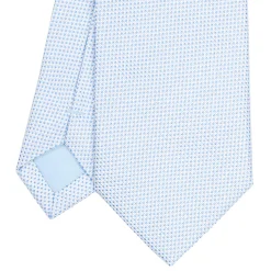 E.Marinella CRAVATTE|Cravatte In Seta Jacquard|CRAVATTA CERIMONIA IN SETA JACQUARD AZZURRA Microfantasia geometrica