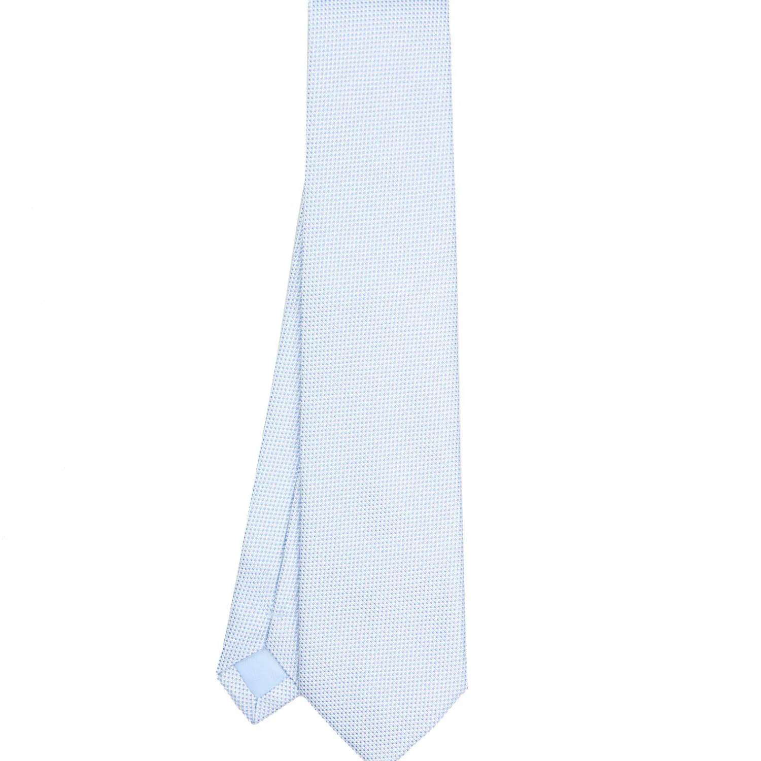 E.Marinella CRAVATTE|Cravatte In Seta Jacquard|CRAVATTA CERIMONIA IN SETA JACQUARD AZZURRA Microfantasia geometrica