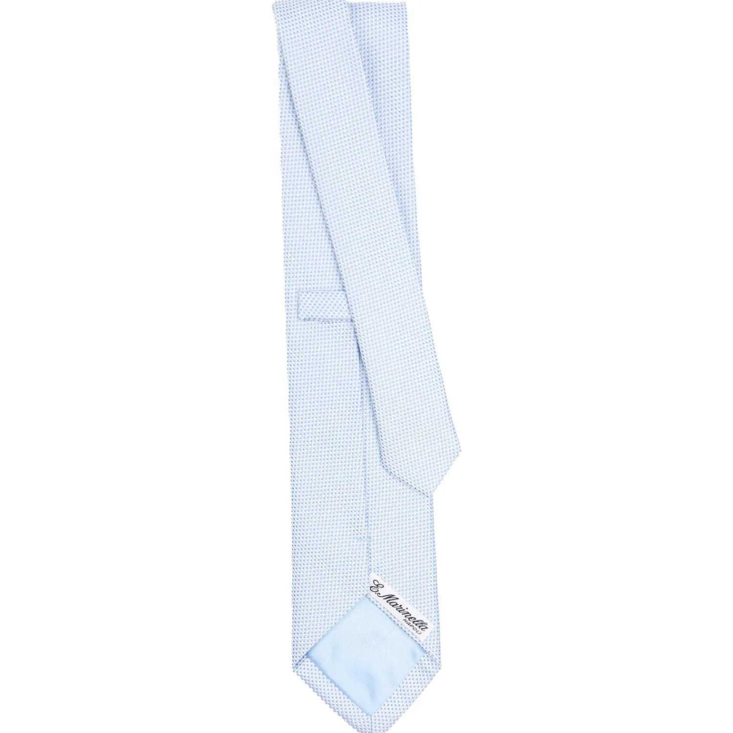 E.Marinella CRAVATTE|Cravatte In Seta Jacquard|CRAVATTA CERIMONIA IN SETA JACQUARD AZZURRA Microfantasia geometrica