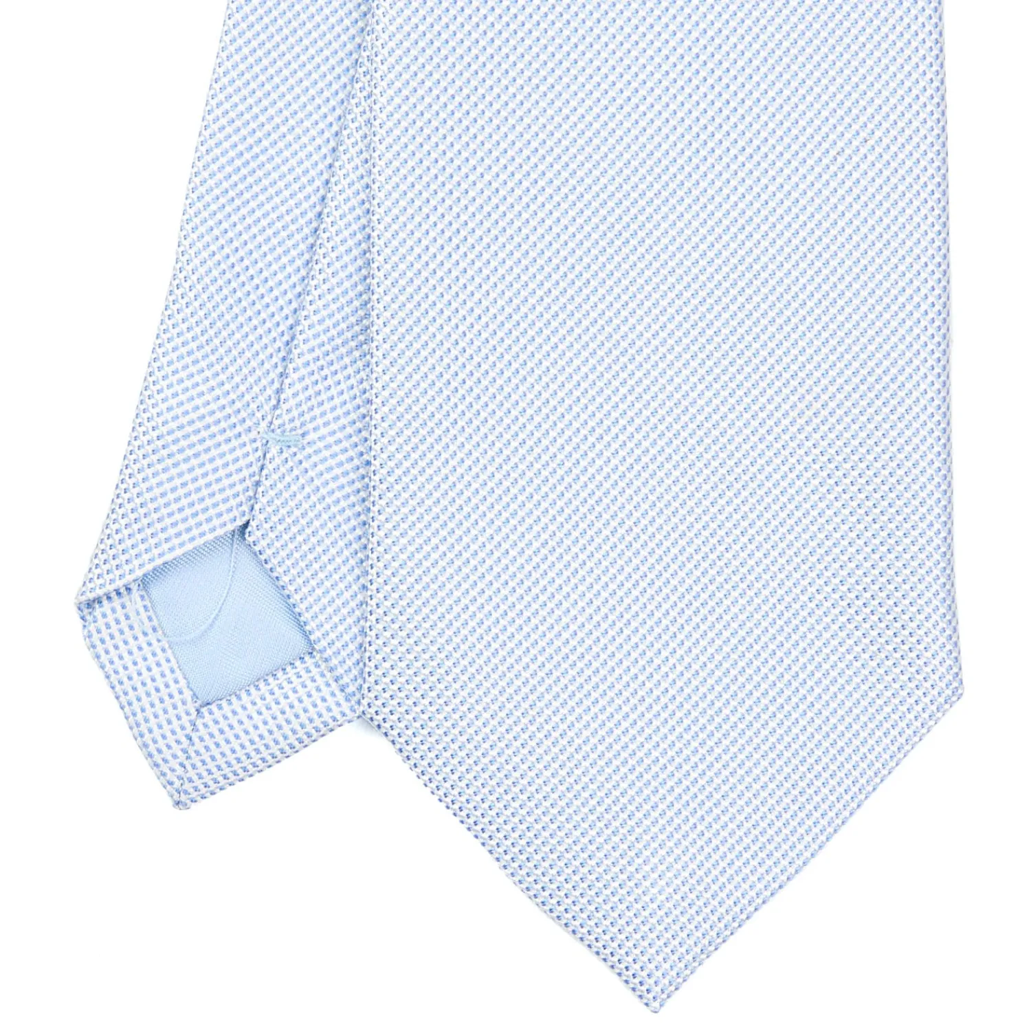 E.Marinella CRAVATTE|Cravatte In Seta Jacquard|CRAVATTA CERIMONIA IN SETA JACQUARD AZZURRA Microfantasia geometrica