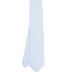 E.Marinella CRAVATTE|Cravatte In Seta Jacquard|CRAVATTA CERIMONIA IN SETA JACQUARD AZZURRA Microfantasia geometrica