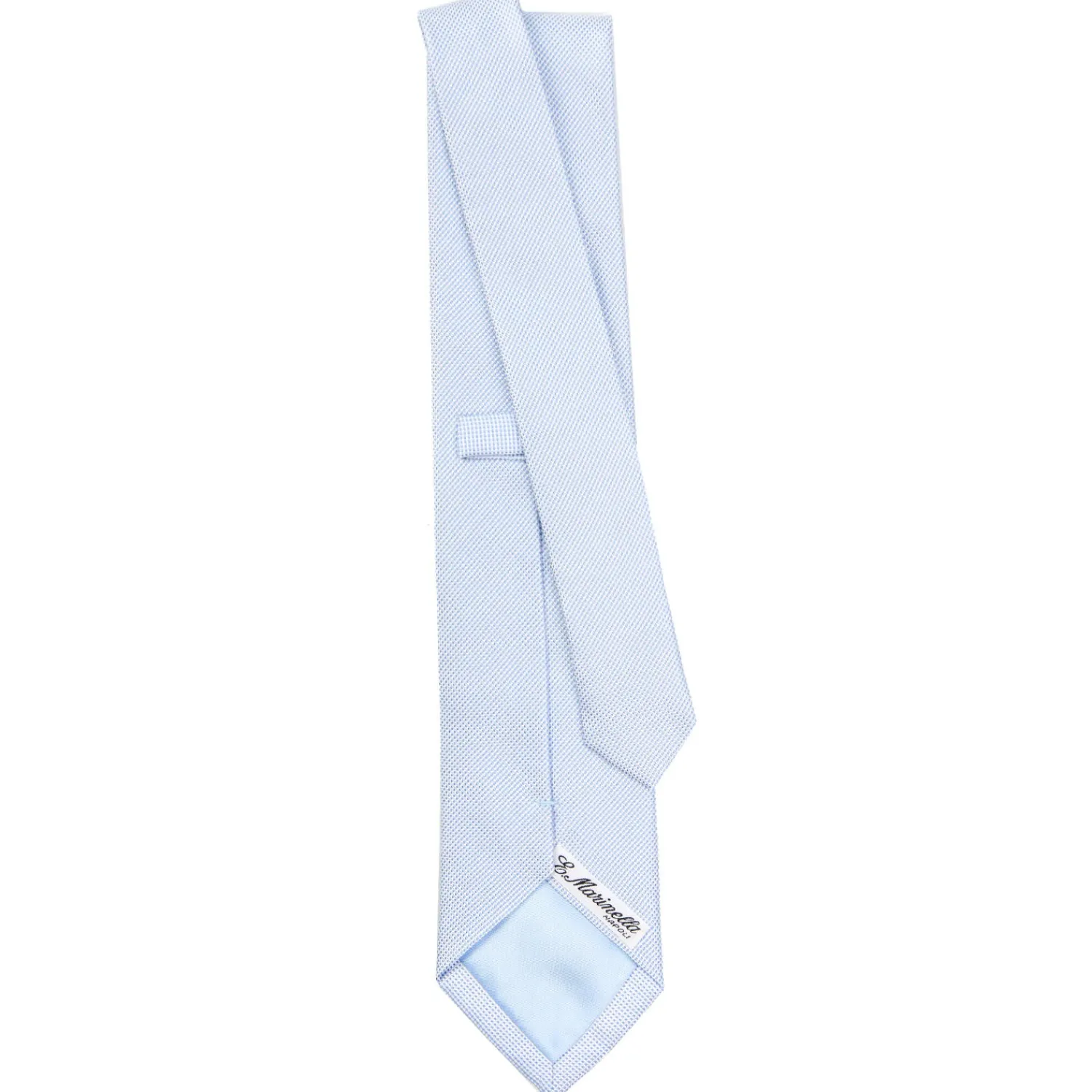 E.Marinella CRAVATTE|Cravatte In Seta Jacquard|CRAVATTA CERIMONIA IN SETA JACQUARD AZZURRA Microfantasia geometrica