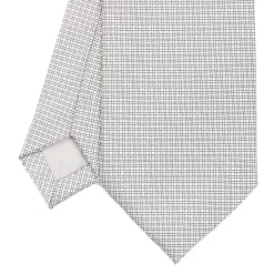 E.Marinella CRAVATTE|Cravatte In Seta Jacquard|CRAVATTA CERIMONIA IN SETA JACQUARD GRIGIO CHIARO Microfantasia geometrica
