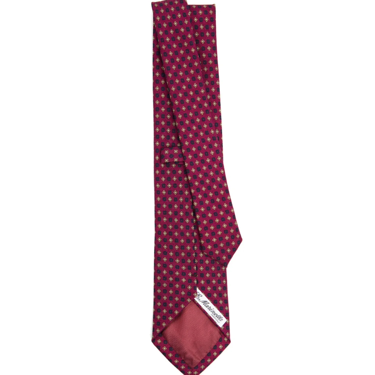 E.Marinella CRAVATTE|Cravatte In Lana E Cashmere|CRAVATTA CLASSICA IN LANA FUCSIA Microfantasia fiore