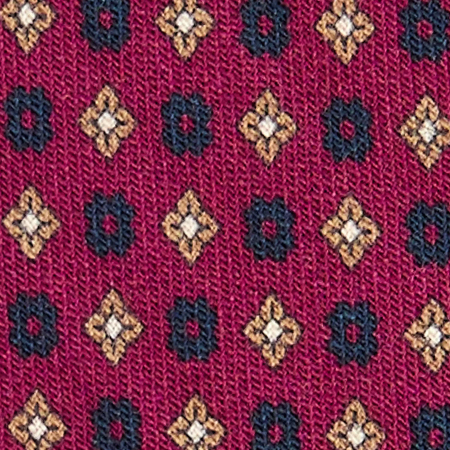 E.Marinella CRAVATTE|Cravatte In Lana E Cashmere|CRAVATTA CLASSICA IN LANA FUCSIA Microfantasia fiore